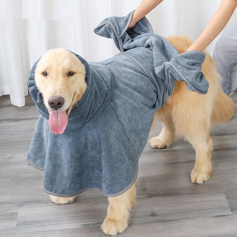 Quick-Drying Water-Absorbent Cotton Bath Towel For Pets