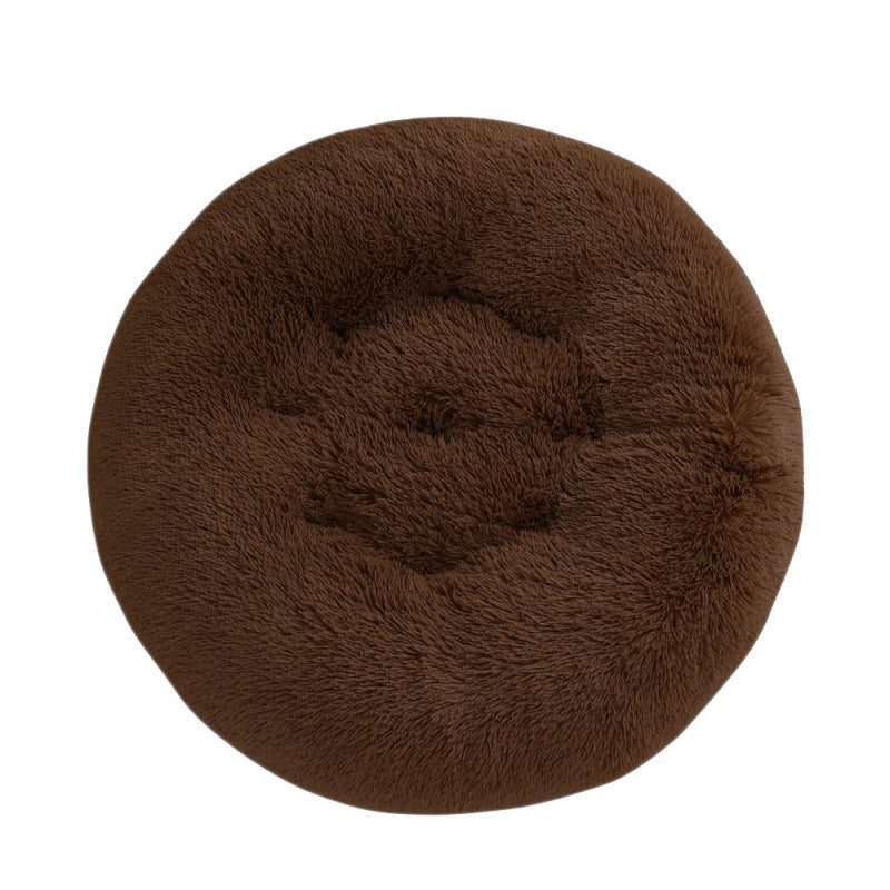 Round Plush Pet Mat Bed For Warm Comfortable Sleep