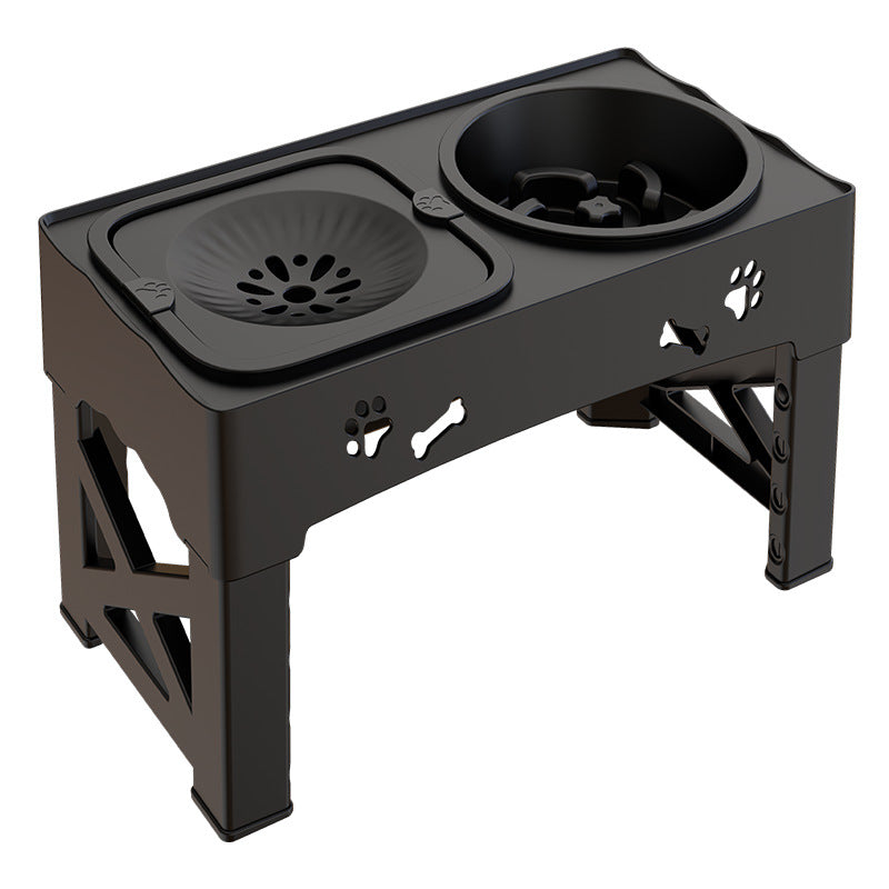 Pet Stainless Steel Double Feeder Bowl With Integrated Lifting Design