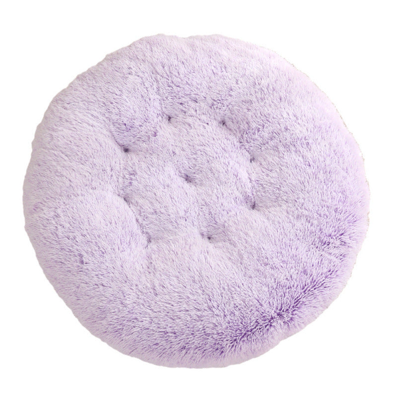 Round Plush Pet Mat Bed For Warm Comfortable Sleep