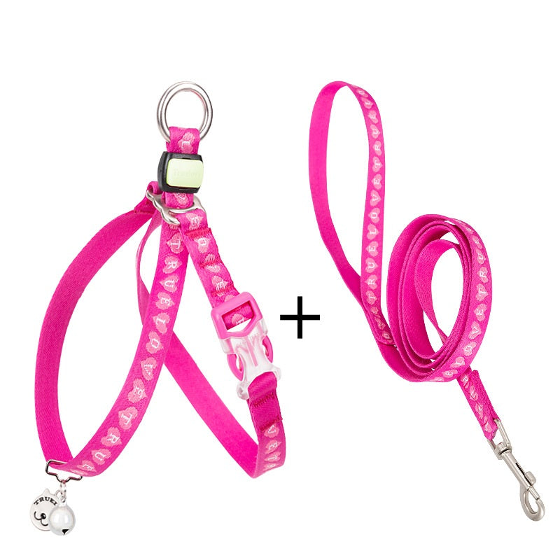 Pet Harness Vest With Bell And Chest Strap For Small Breeds