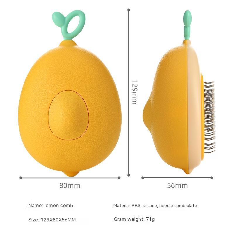 Avocado-Shaped Pet Hair Remover Stainless Steel Grooming Brush