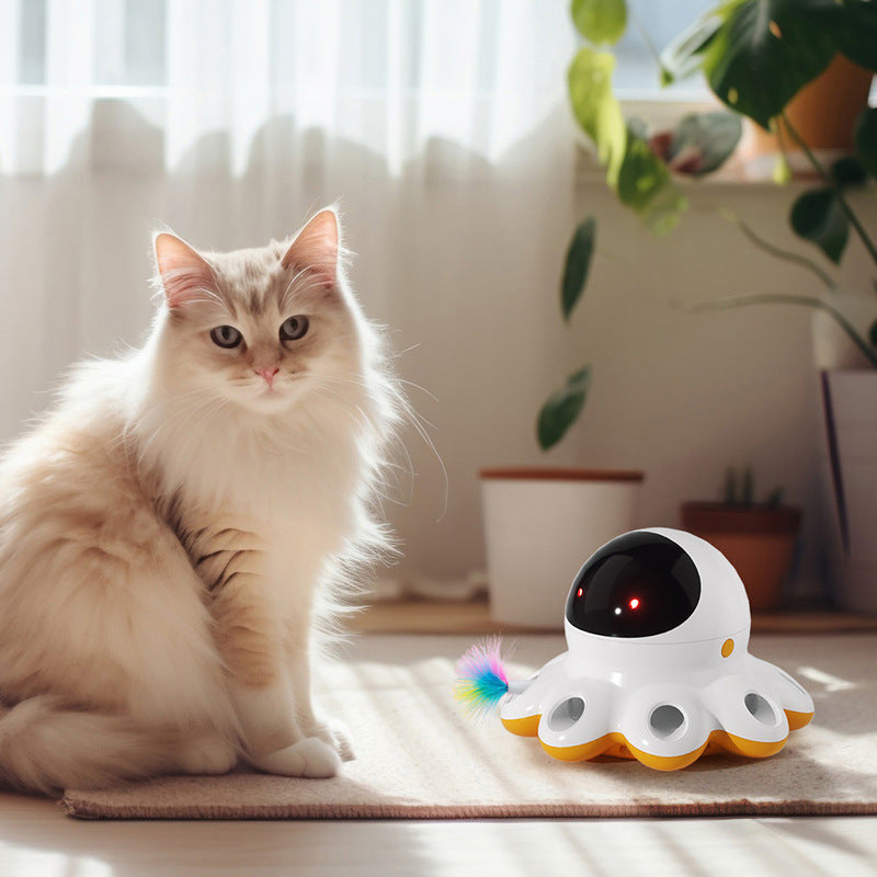 Electric Automatic Pet Teaser Toy Shiny Interactive Fun