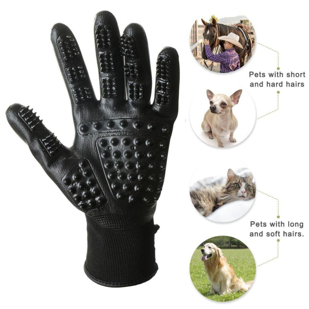 Pet Hair Removal Grooming Glove Soft Rubber Brush For Pets