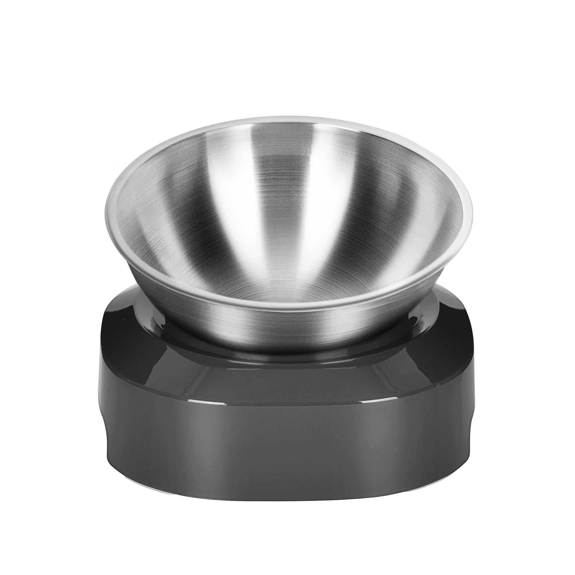 Pet Stainless Steel Double Bowl For Nighttime Feeding