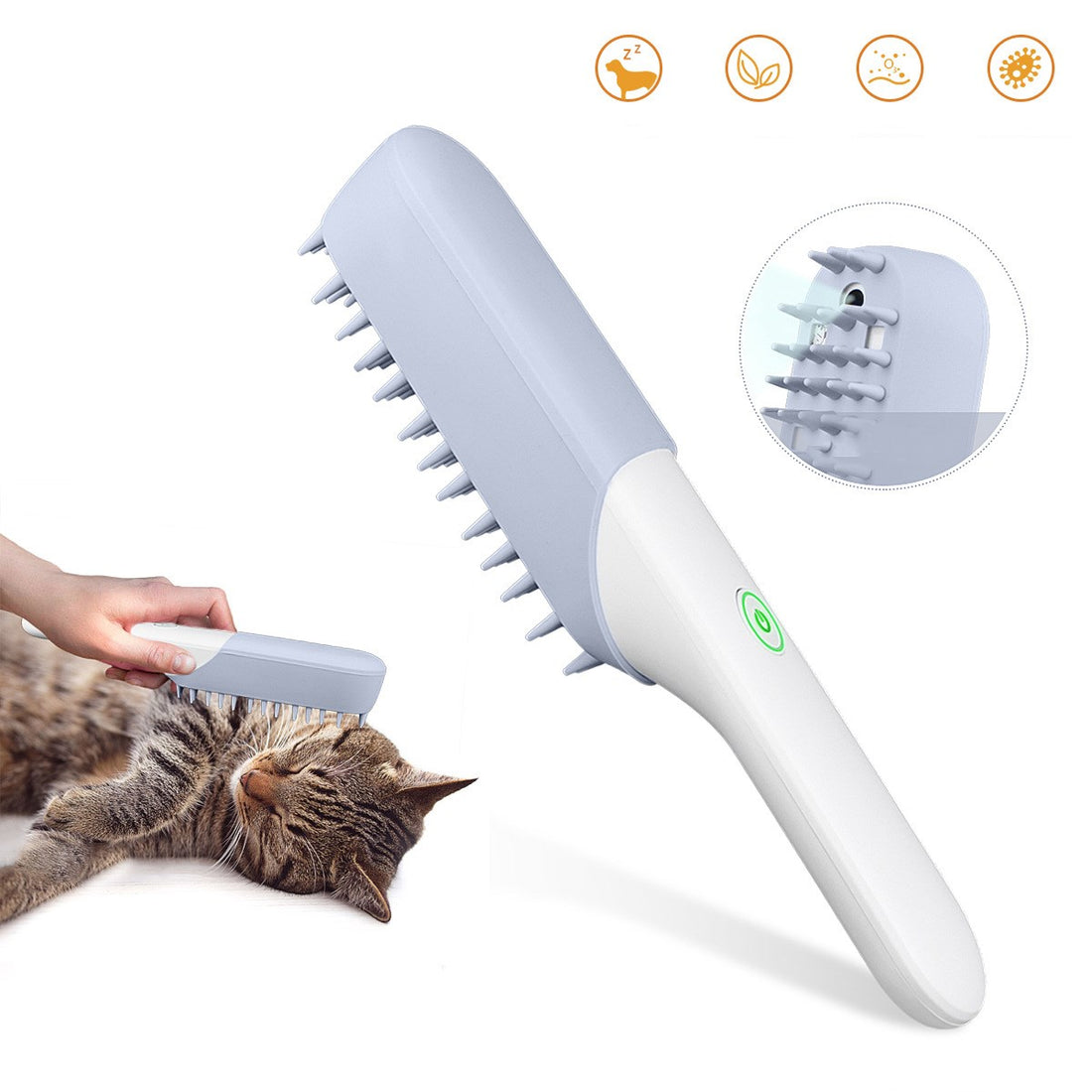 Silicone Pet Massage Brush Deodorizing Grooming Comb For Pets