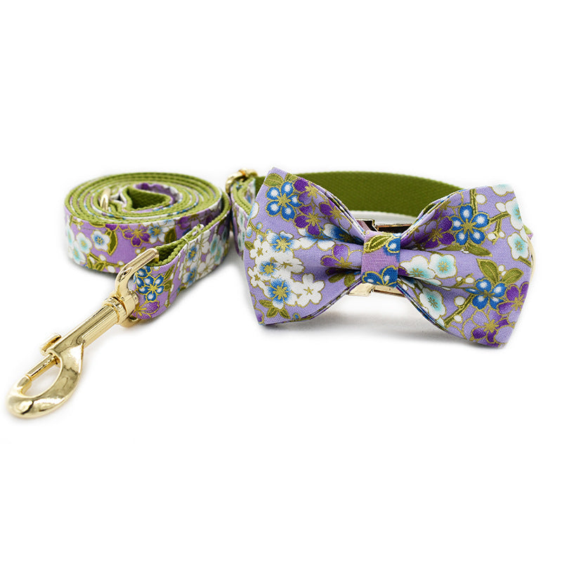 Purple Zephyr Pet Leash And Collar Set Stylish Durable