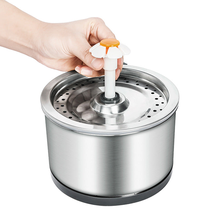 Stainless Steel Pet Drinking Fountain Bowl For Cats And Small Pets