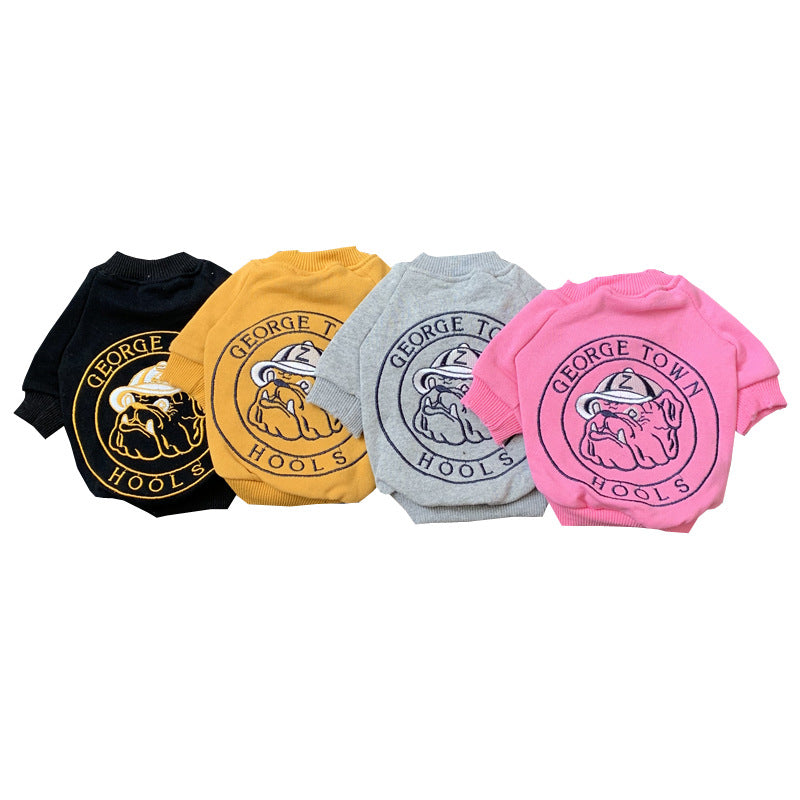 Spring Autumn Pet Embroidered Sweater Clothes For Small Breeds