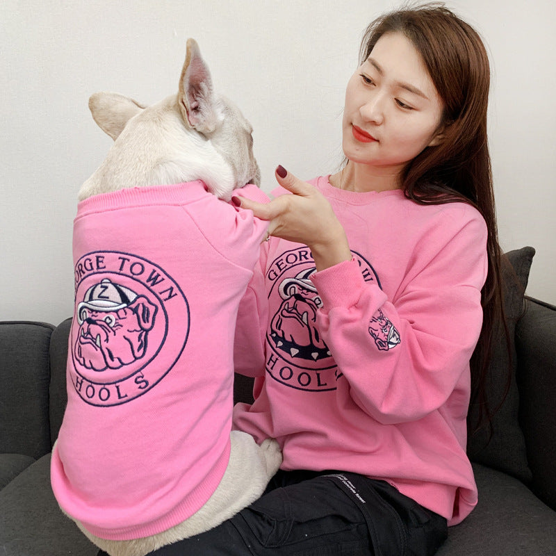 Spring Autumn Pet Embroidered Sweater Clothes For Small Breeds