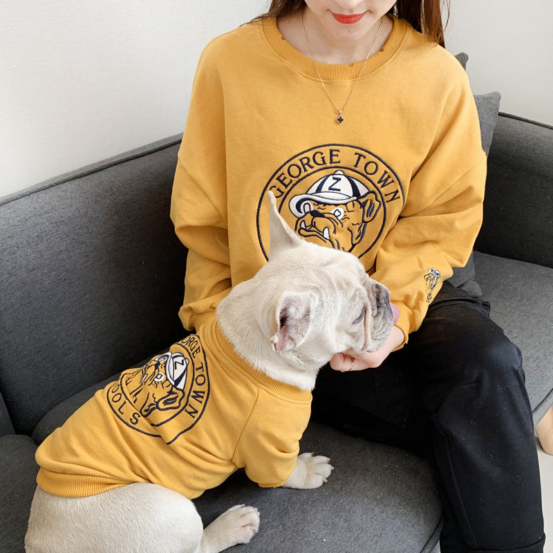 Spring Autumn Pet Embroidered Sweater Clothes For Small Breeds