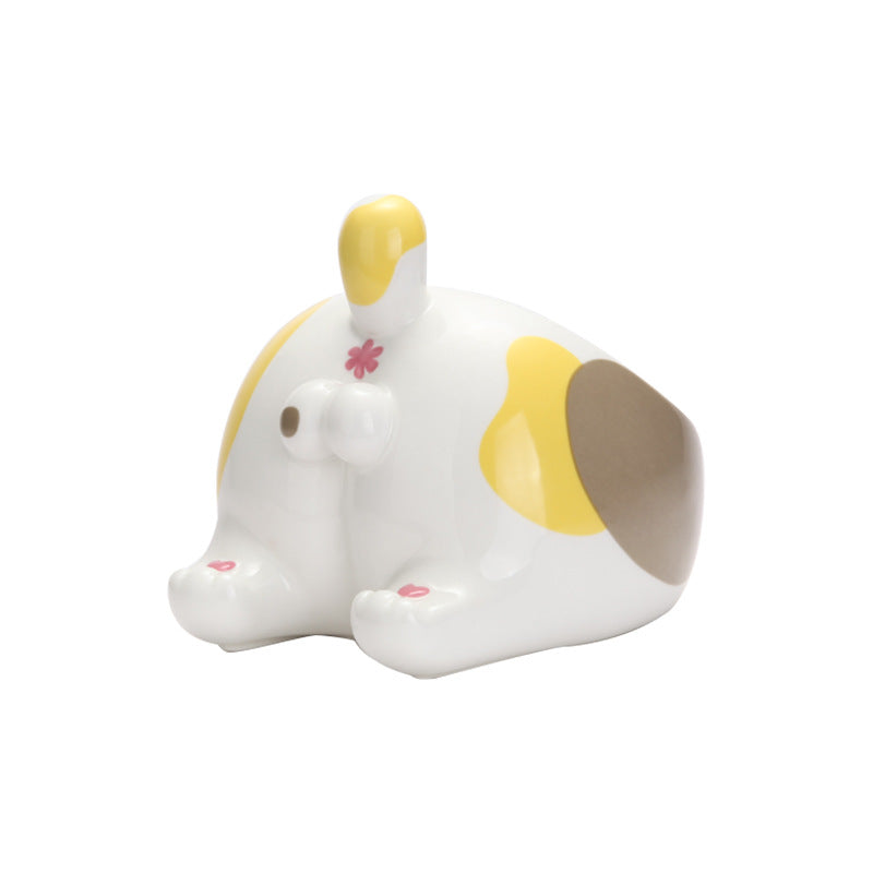 Ceramic Elevated Pet Bowl High-Foot Single Opening Food And Water Feeder
