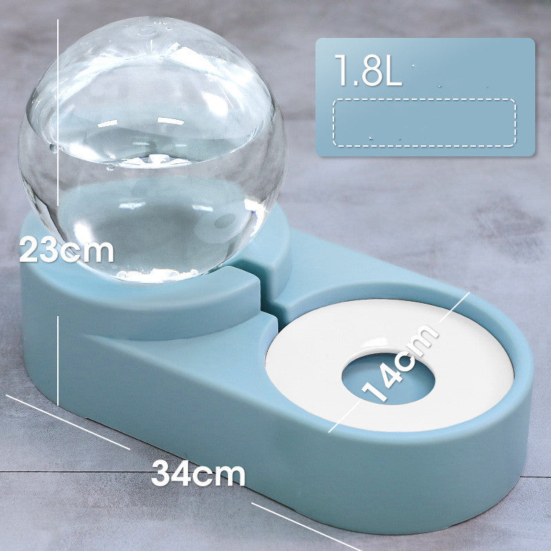 Automatic Bubble Ball Pet Fountain Bowl 1.8L For Food And Water
