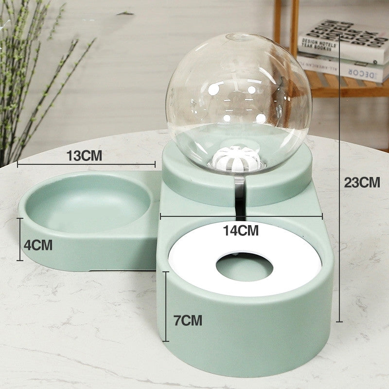 Automatic Bubble Ball Pet Fountain Bowl 1.8L For Food And Water