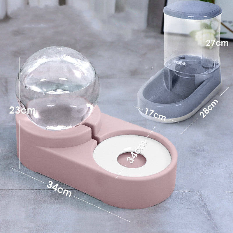 Automatic Bubble Ball Pet Fountain Bowl 1.8L For Food And Water