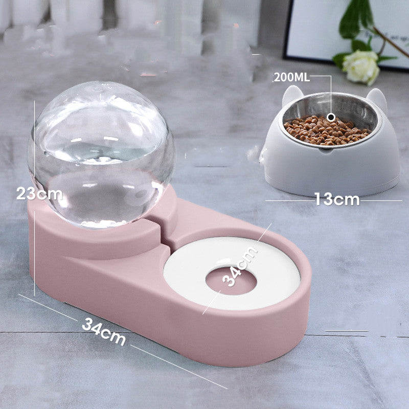 Automatic Bubble Ball Pet Fountain Bowl 1.8L For Food And Water