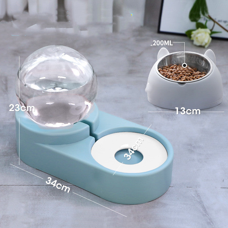 Automatic Bubble Ball Pet Fountain Bowl 1.8L For Food And Water
