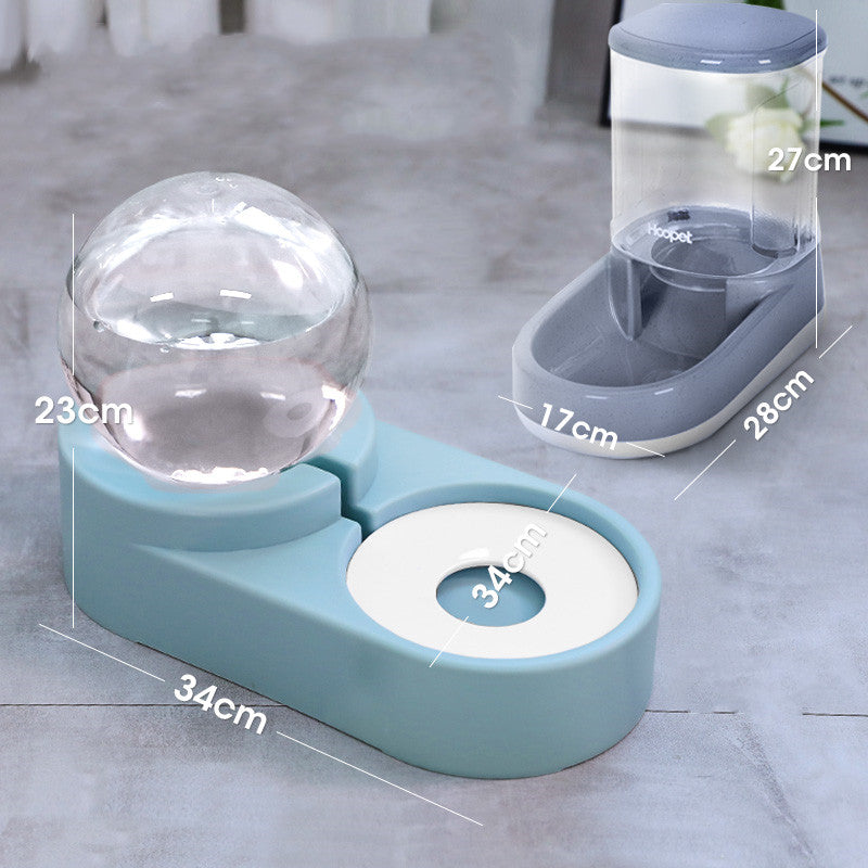 Automatic Bubble Ball Pet Fountain Bowl 1.8L For Food And Water