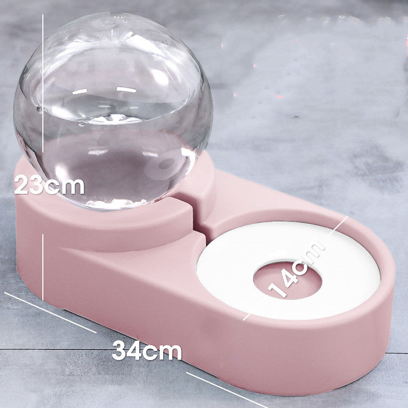 Automatic Bubble Ball Pet Fountain Bowl 1.8L For Food And Water