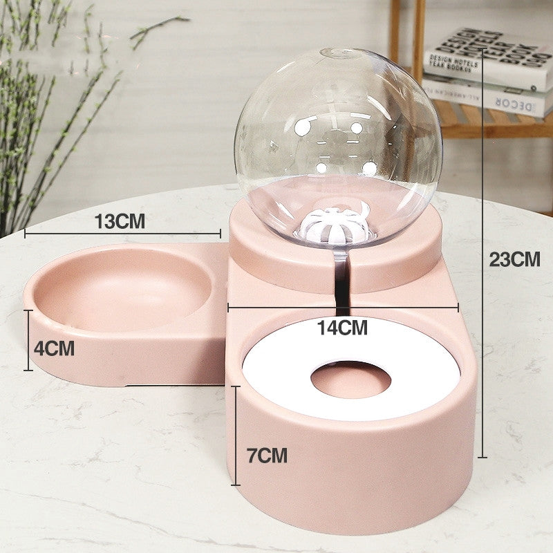 Automatic Bubble Ball Pet Fountain Bowl 1.8L For Food And Water