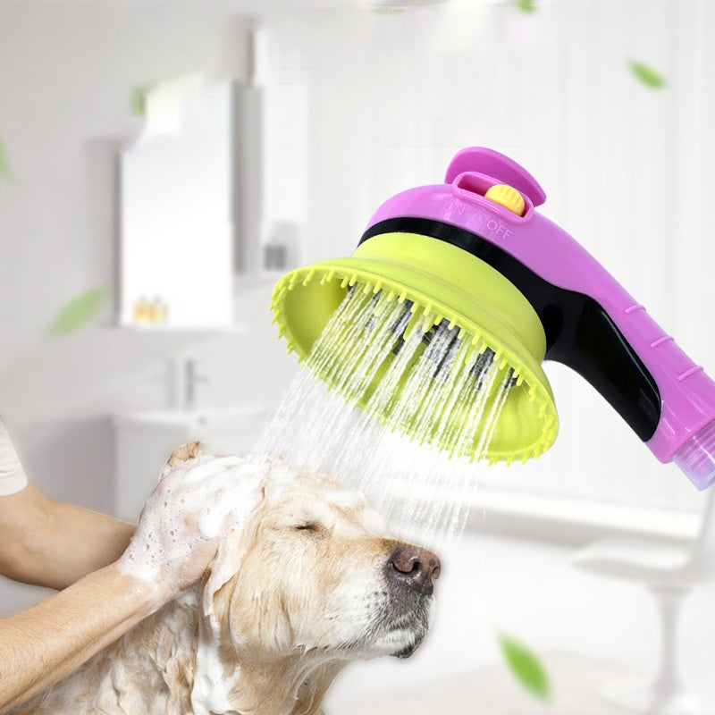 Pet Shower Kit Massage Brush And Adjustable Shower Head