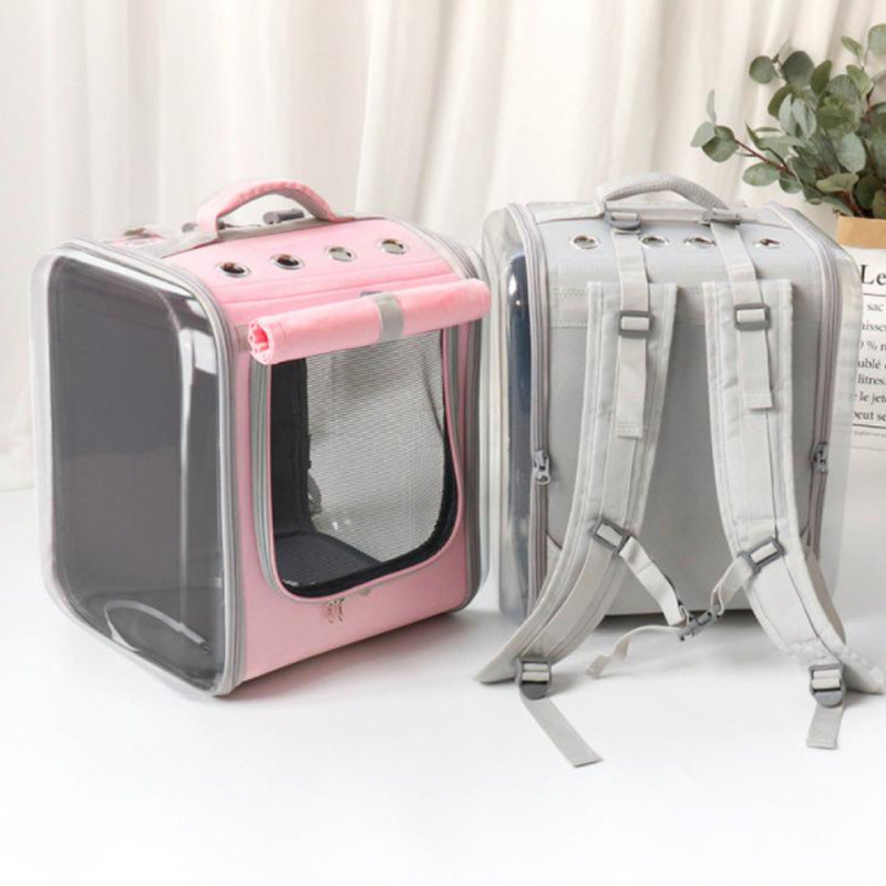 Space Capsule Portable Pet Backpack PVC Laser Pet Bag