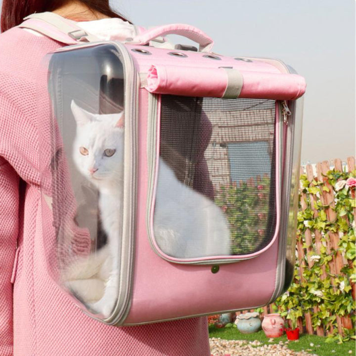 Space Capsule Portable Pet Backpack PVC Laser Pet Bag