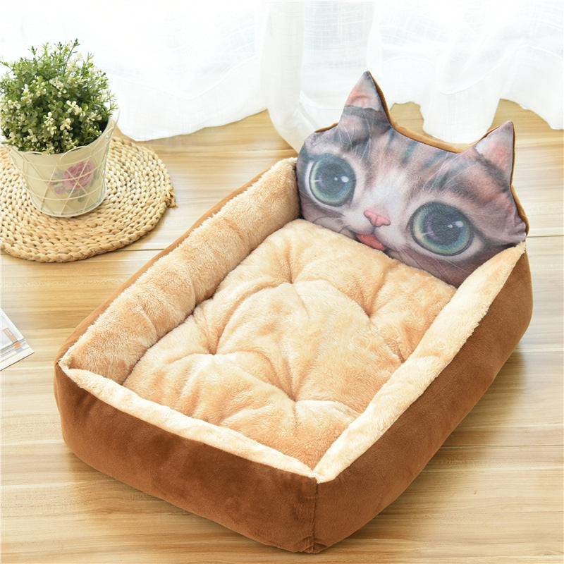 Large Pet Bed Soft Fleece Cozy Warm Nest 7 Colors