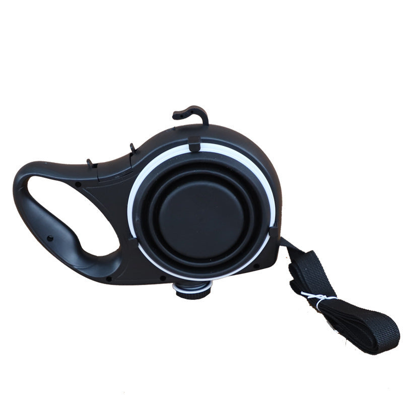 Multifunctional Portable Pet Leash With Built-In Water Bottle Holder