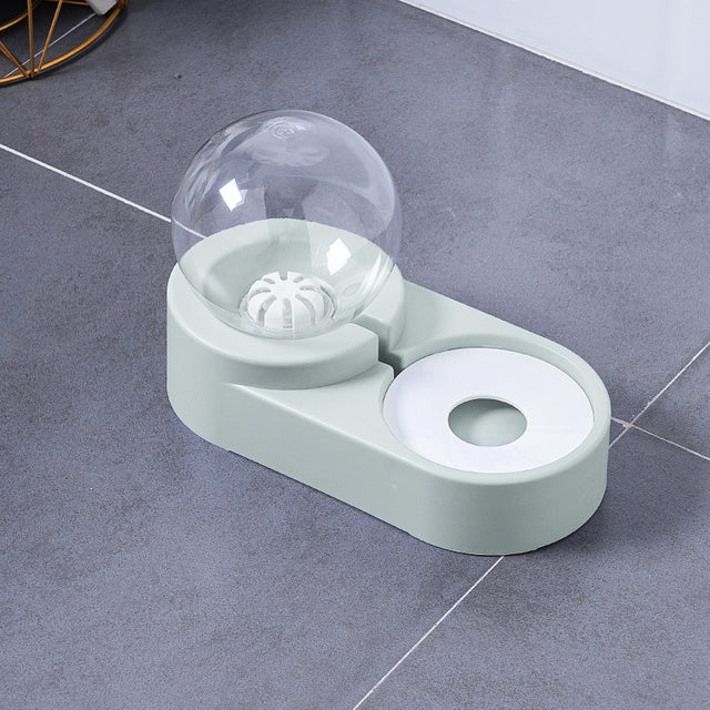 Automatic Bubble Ball Pet Fountain Bowl 1.8L For Food And Water