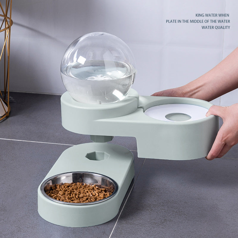 Automatic Bubble Ball Pet Fountain Bowl 1.8L For Food And Water