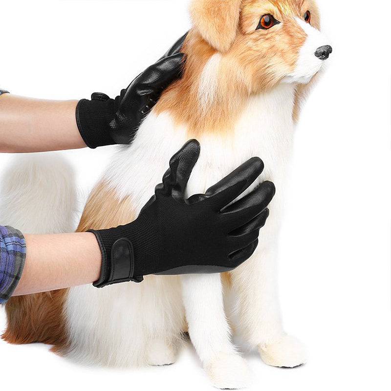 Pet Hair Removal Grooming Glove Soft Rubber Brush For Pets