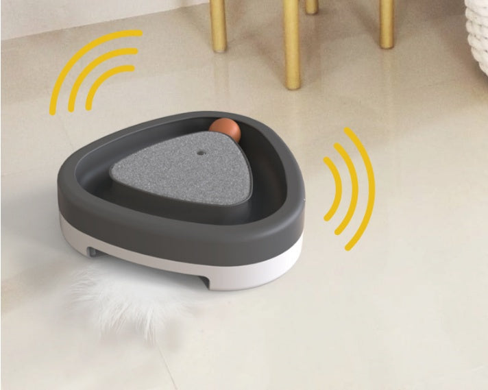Smart Electric Pet Toy Triangle Turntable For Interactive Scratching