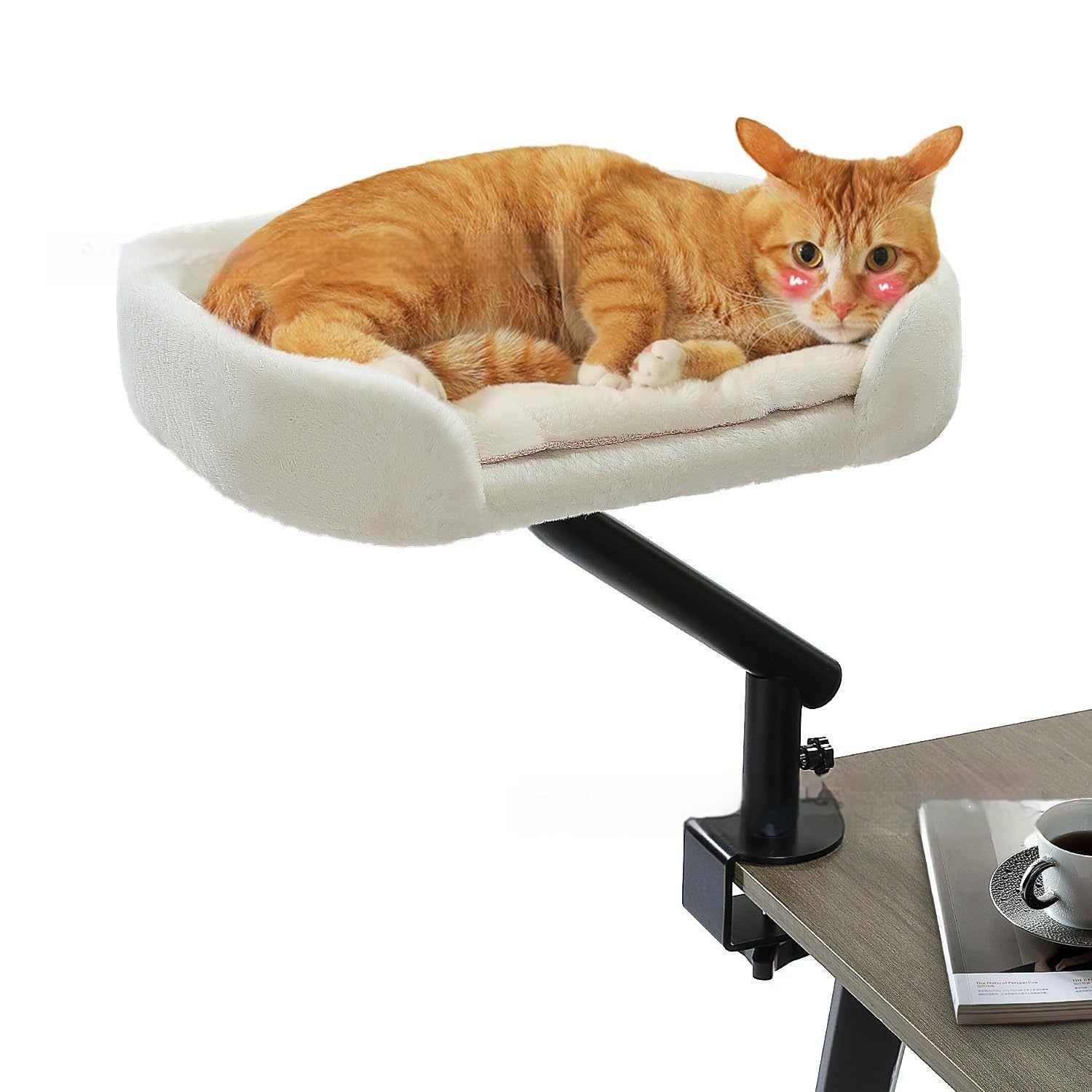 Desktop Adjustable Rotating Pet Cat Bed With Climbing Feature