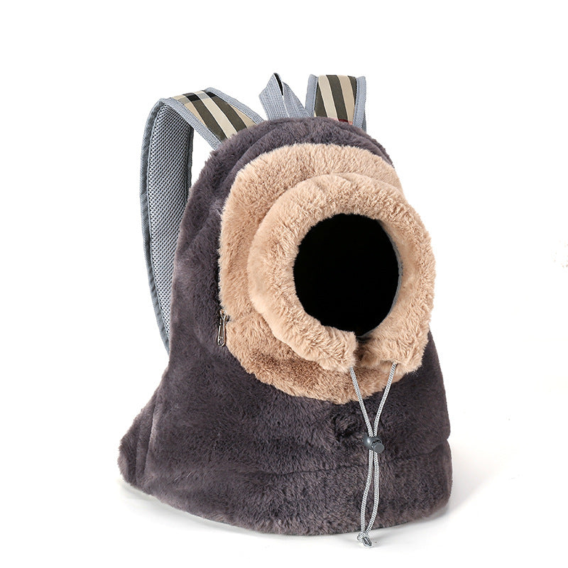 Plush Fashionable Portable Pet Chest Backpack