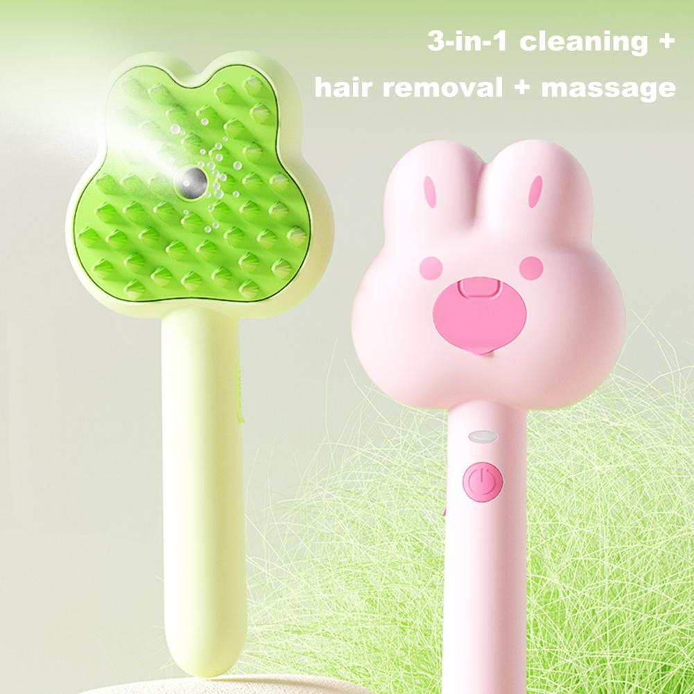 Rechargeable Pet Grooming Steam Brush Hair Remover Comb