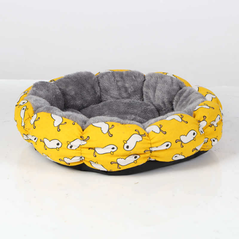 Calming Donut Pet Bed Round Fluffy Nest for Small Pets