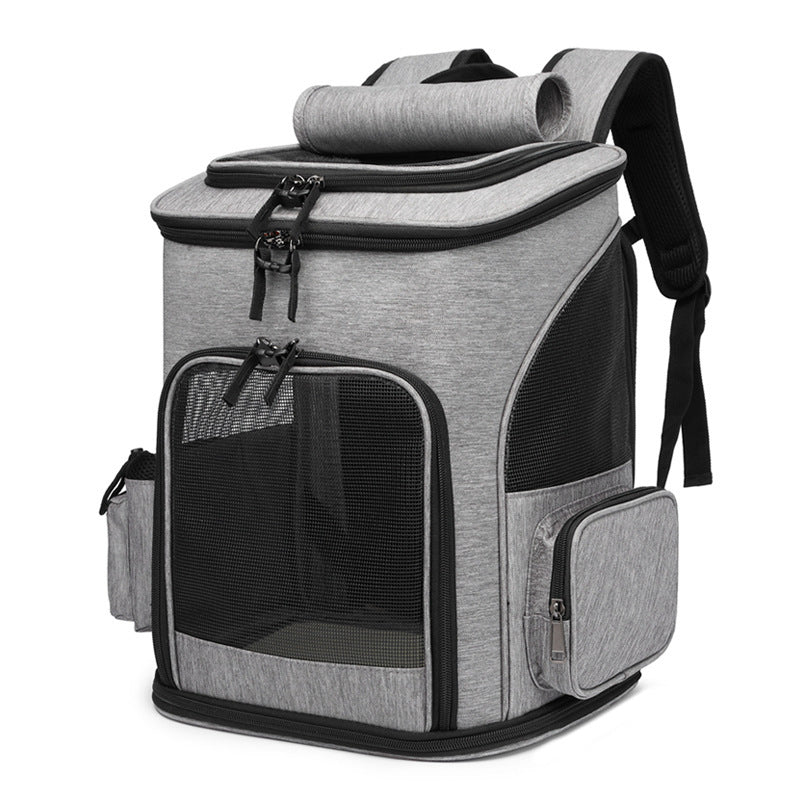 Large Capacity Foldable Pet Backpack Portable Dog And Cat Bag