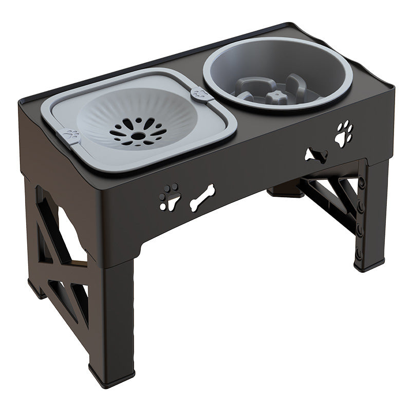 Pet Stainless Steel Double Feeder Bowl With Integrated Lifting Design