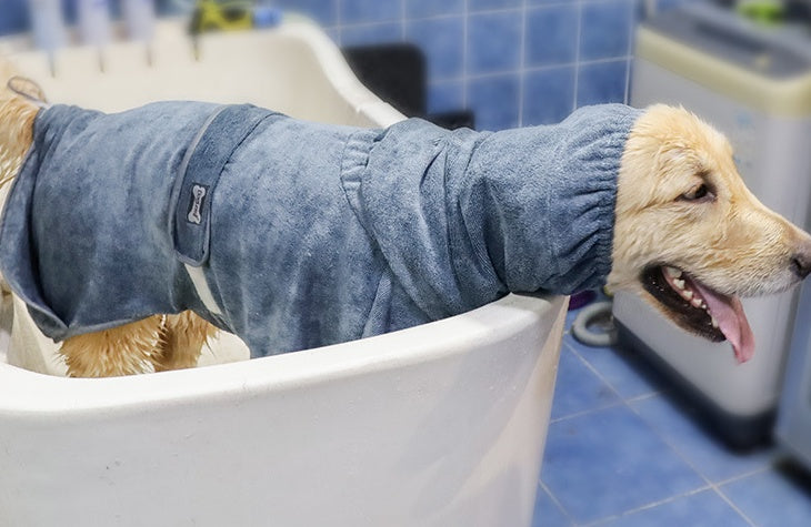 Absorbent Cotton Bathrobe Towel Soft Drying Towel For Pets