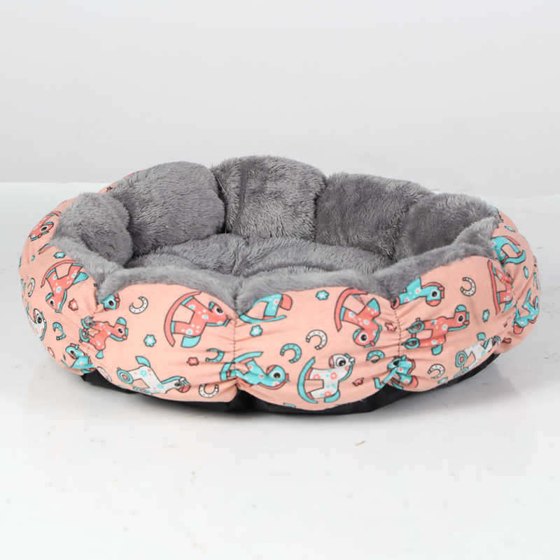 Calming Donut Pet Bed Round Fluffy Nest for Small Pets