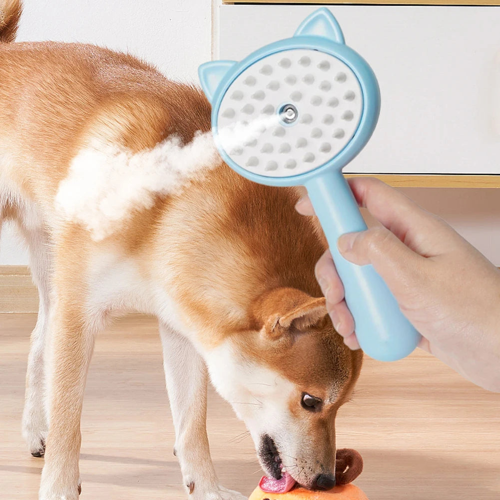 Rechargeable Self-Cleaning Mist Grooming Brush For Pets