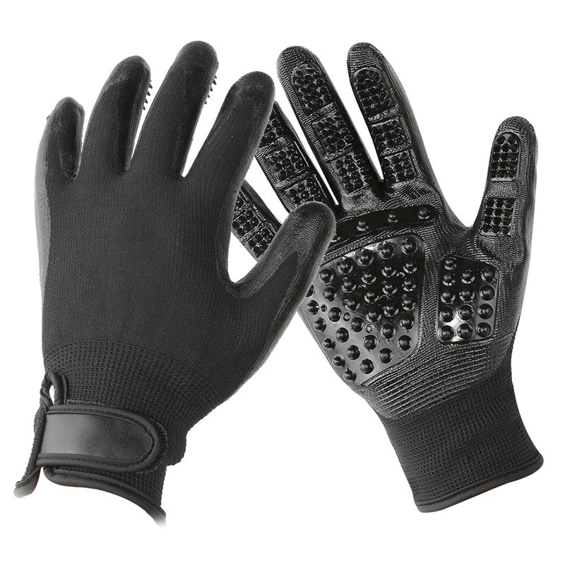 Pet Hair Removal Grooming Glove Soft Rubber Brush For Pets