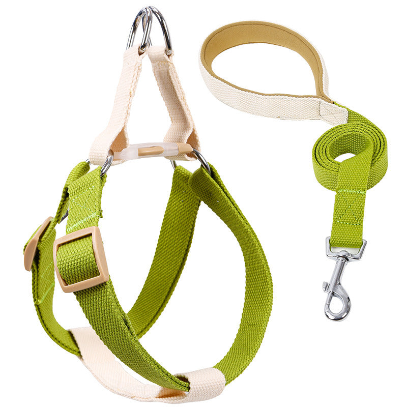 Colorful Pet Drawstring Vest Harness With Adjustable Leash