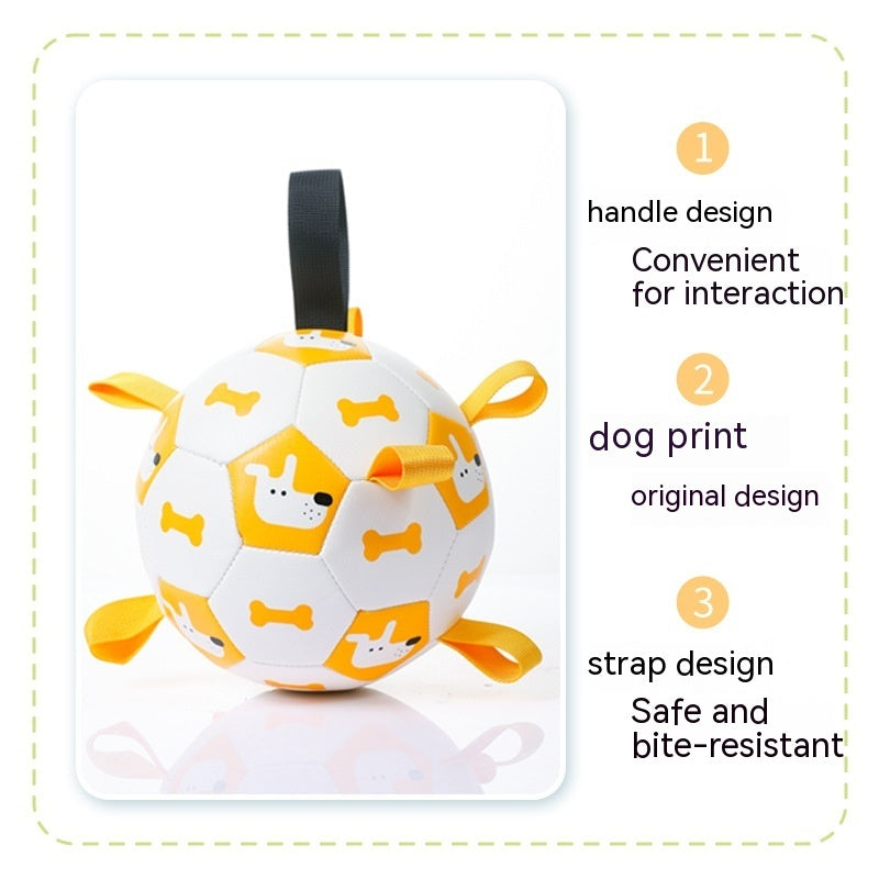 Interactive Dog Soccer Ball Toy For Outdoor Training And Chewing