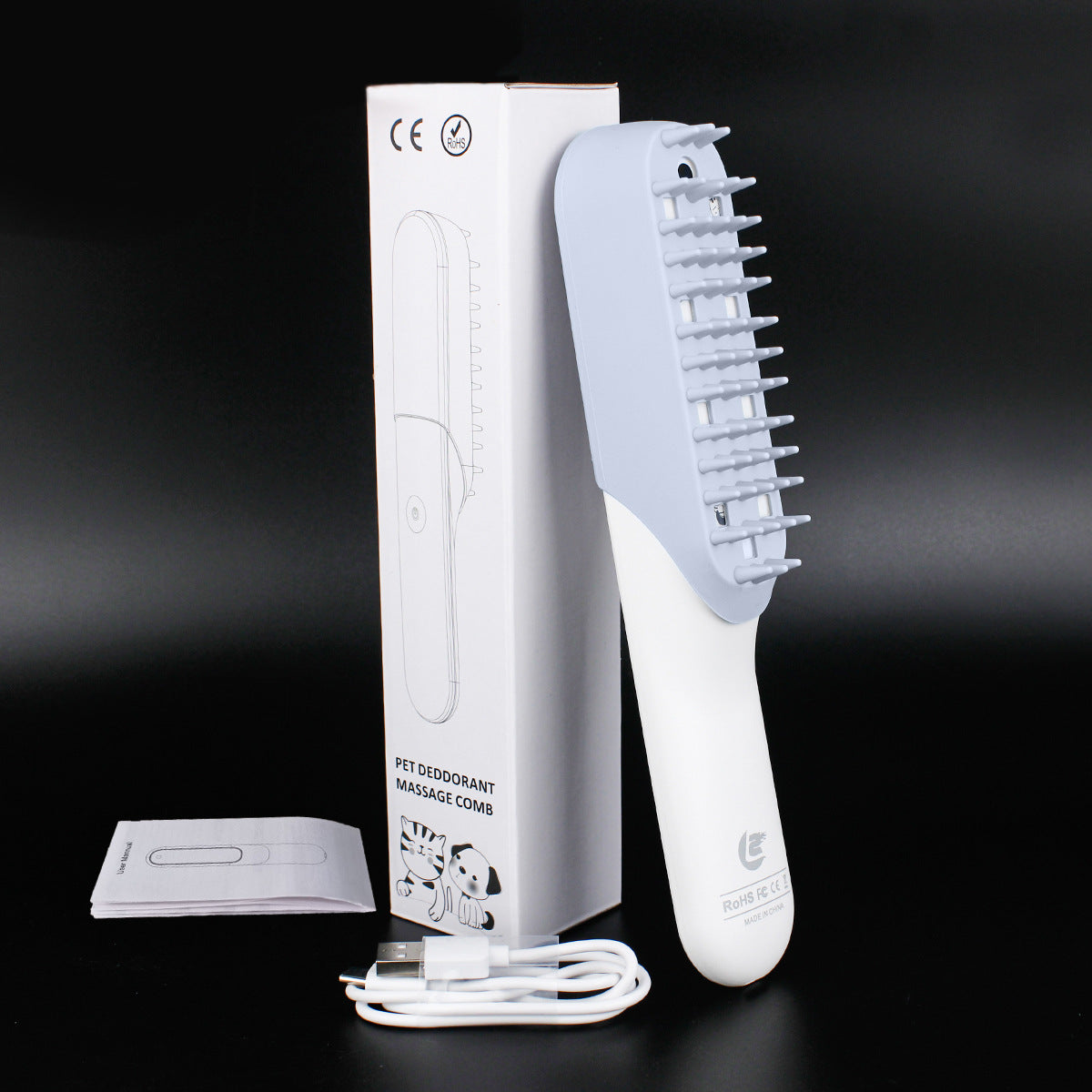 Silicone Pet Massage Brush Deodorizing Grooming Comb For Pets