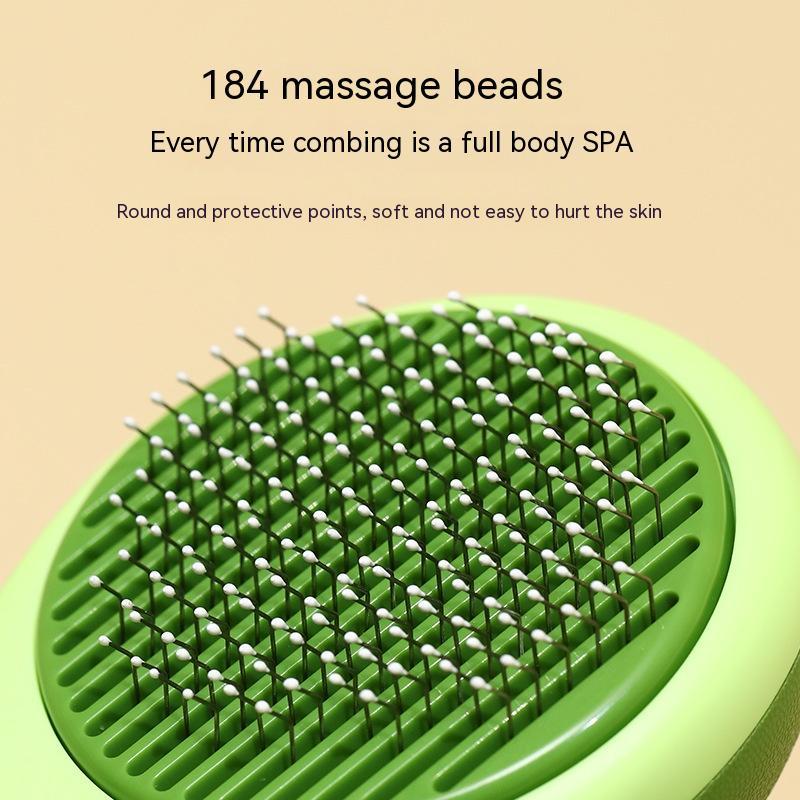 Avocado-Shaped Pet Hair Remover Stainless Steel Grooming Brush
