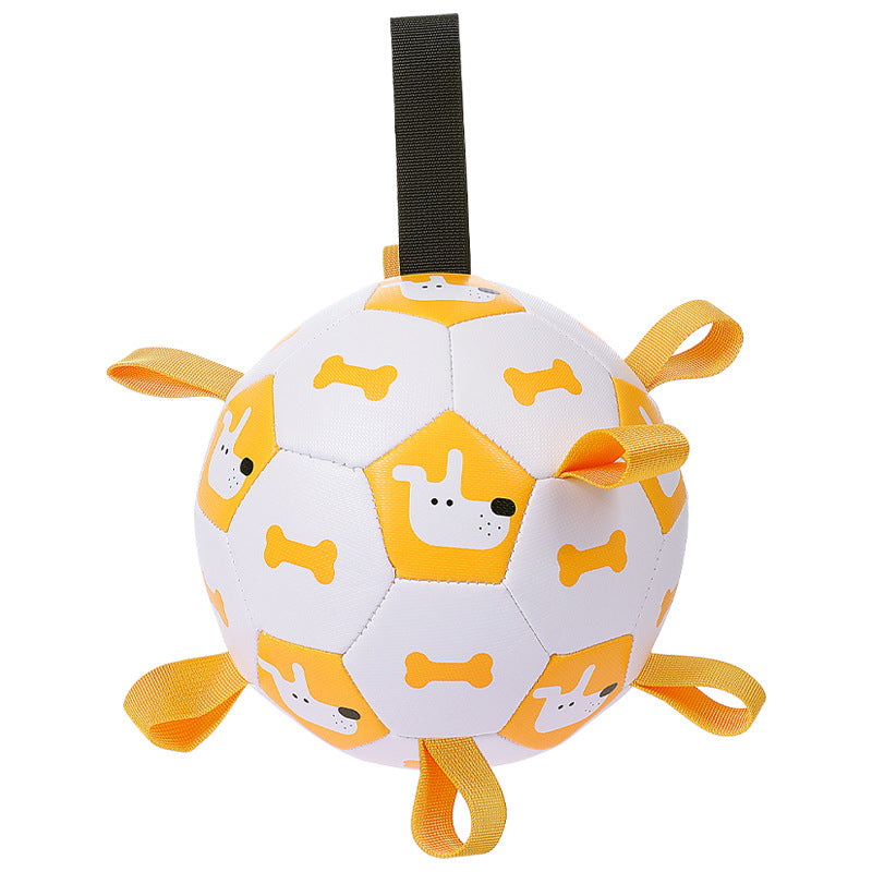 Interactive Dog Soccer Ball Toy For Outdoor Training And Chewing