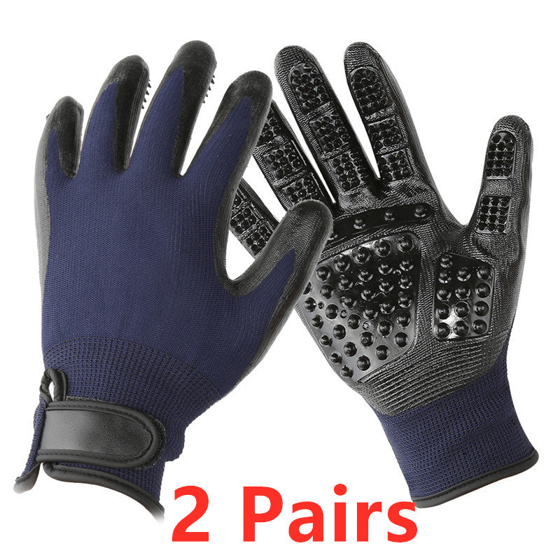 Pet Hair Removal Grooming Glove Soft Rubber Brush For Pets
