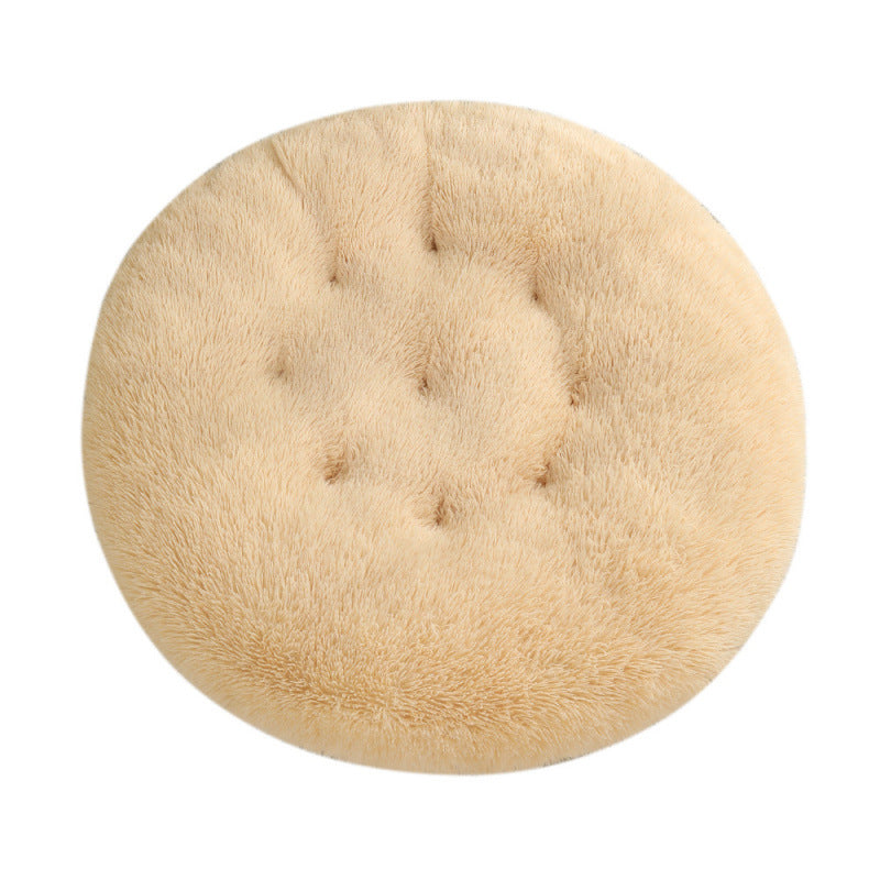Round Plush Pet Mat Bed For Warm Comfortable Sleep